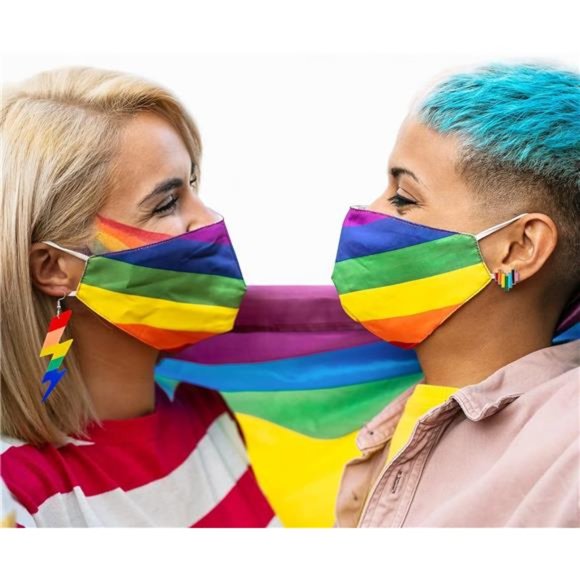 6 Pairs Rainbow Earrings Pride |  Rainbow Drop Earrings for Women - Picture 3 of 8